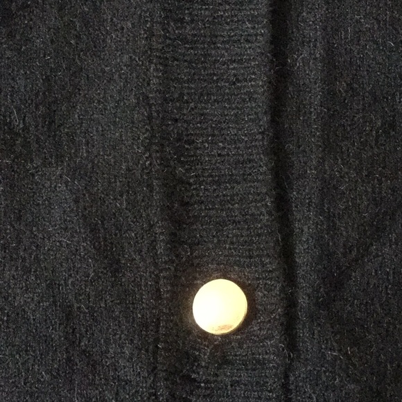 ❌DONATED❌Black Button Front Lace Sleeve Insert V-neck Top - Picture 8 of 10